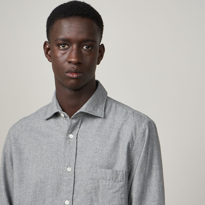 Hartford Paul Grey Woven Shirt