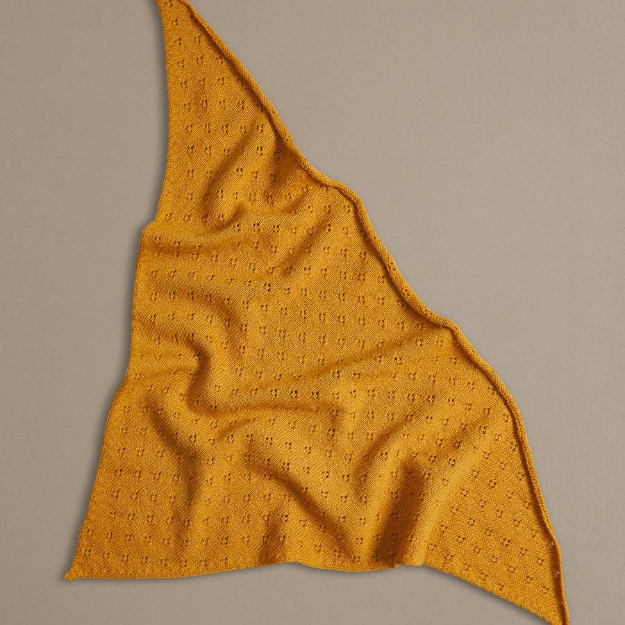 Rove Knitwear Pointelle Harvest Yellow Neckerchief
