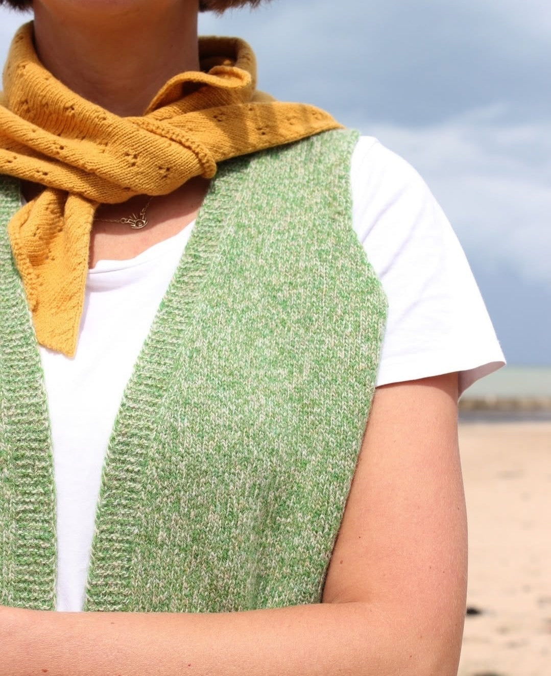 Rove Knitwear Matcha Pointelle Neckerchief