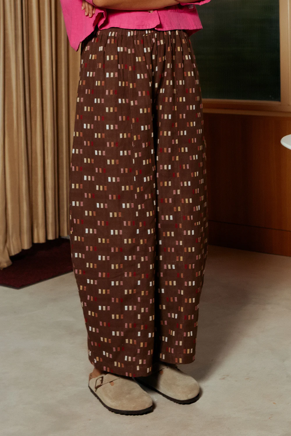 L. F Markey Grant Chocolate Jacquard Trousers