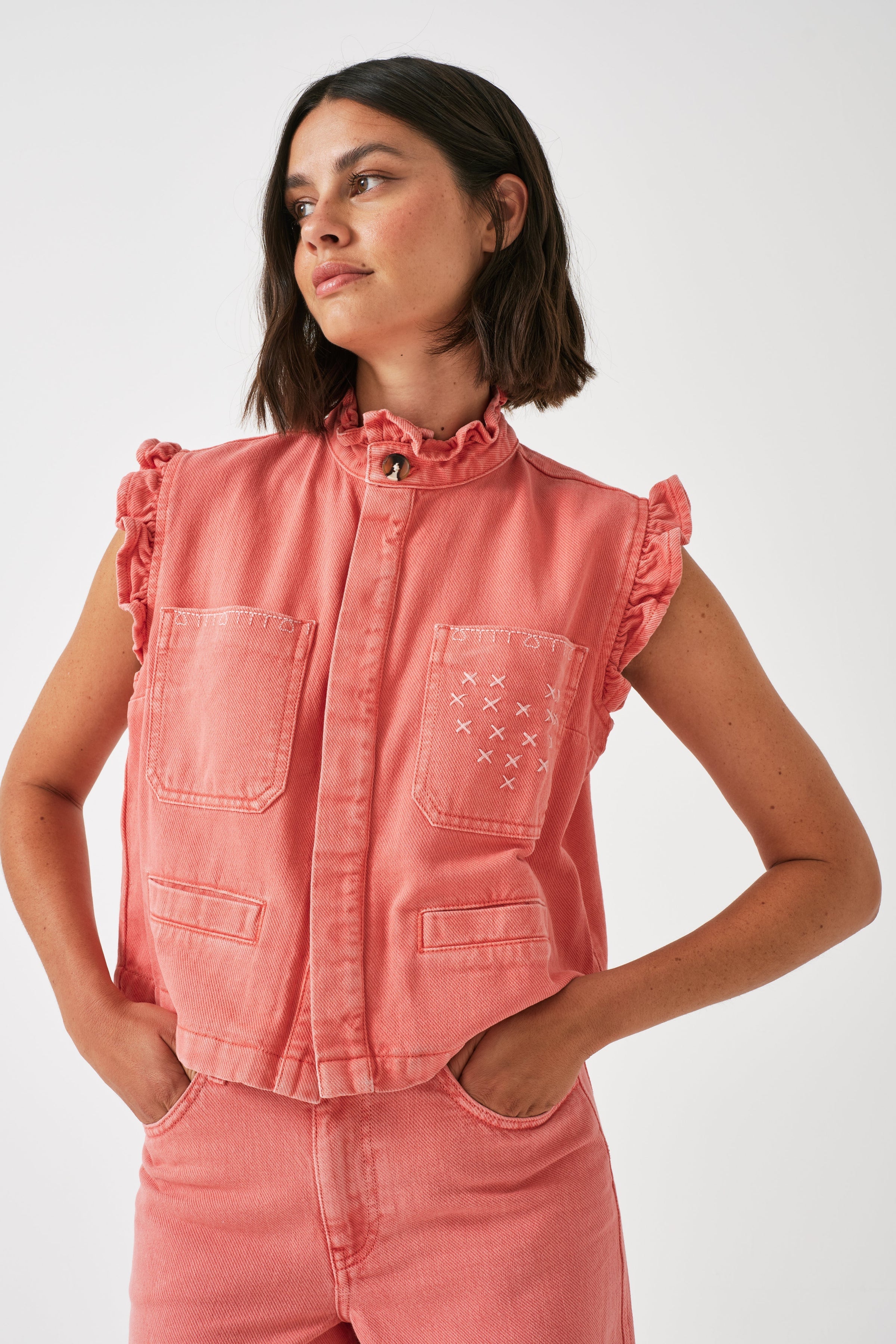 Seventy & Mochi DearPablo Mineral Red Waistcoat
