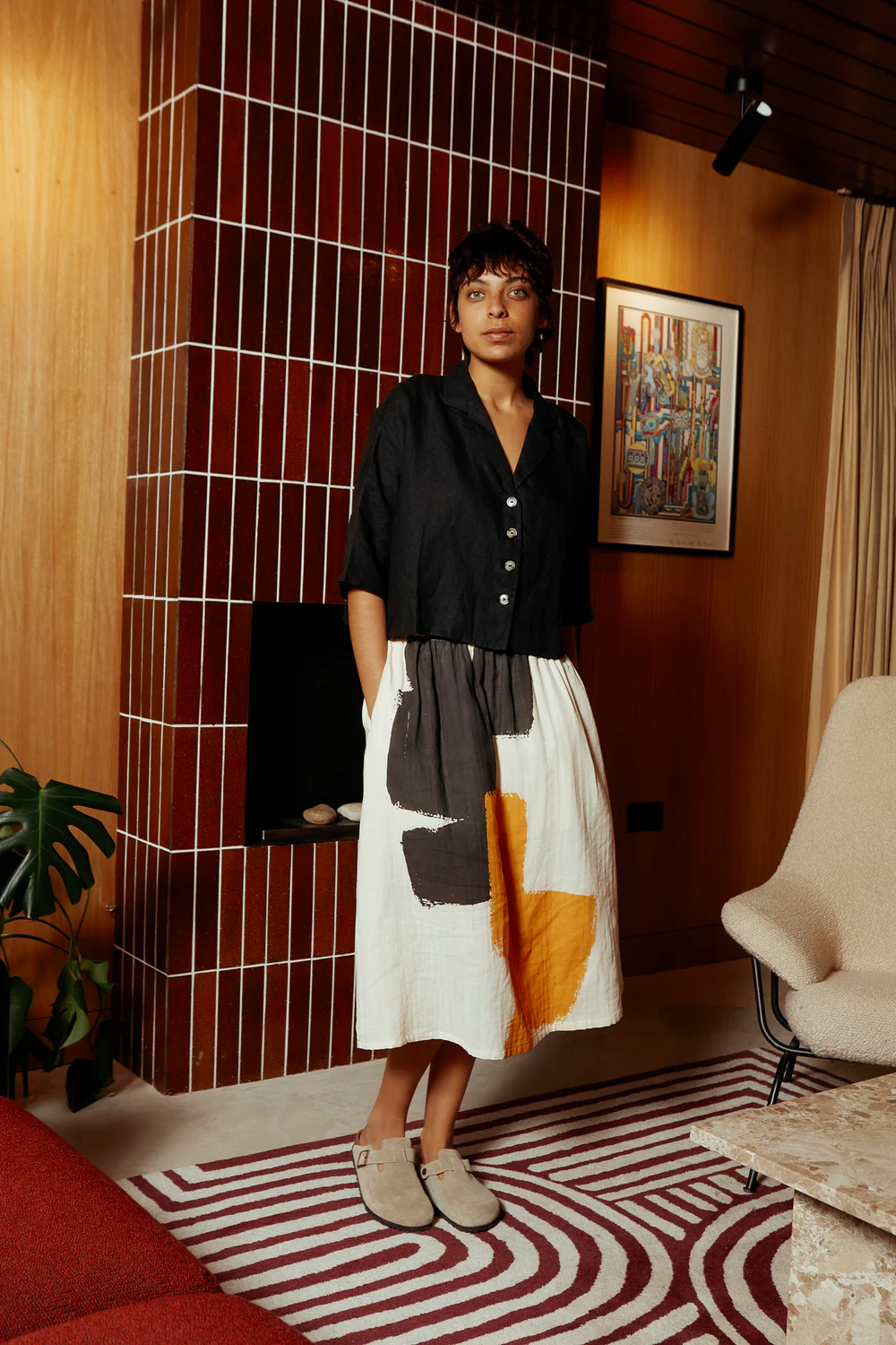 L.F Markey Axel Geo Print Skirt