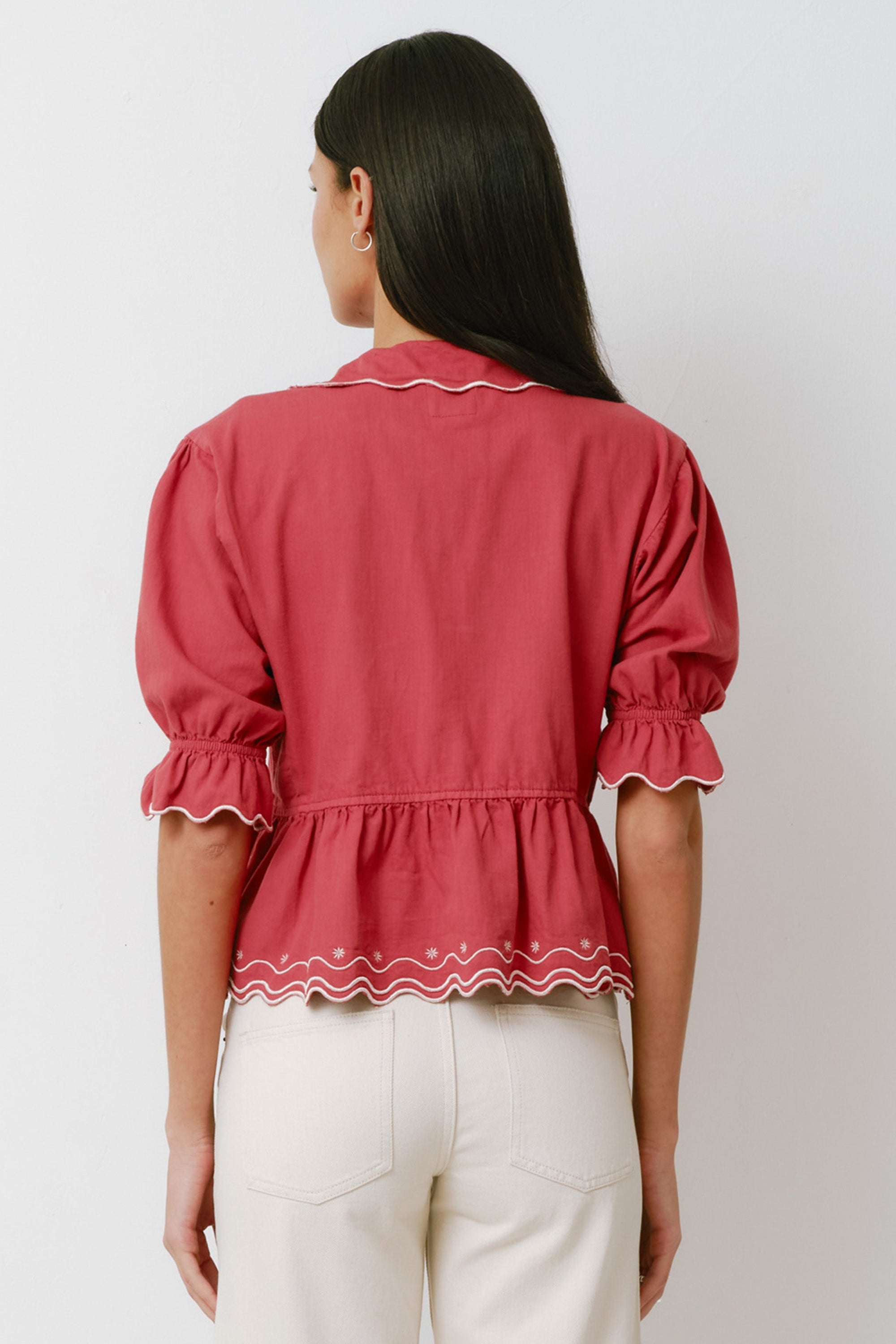 Seventy & Mochi Ana Vintage Red Blouse