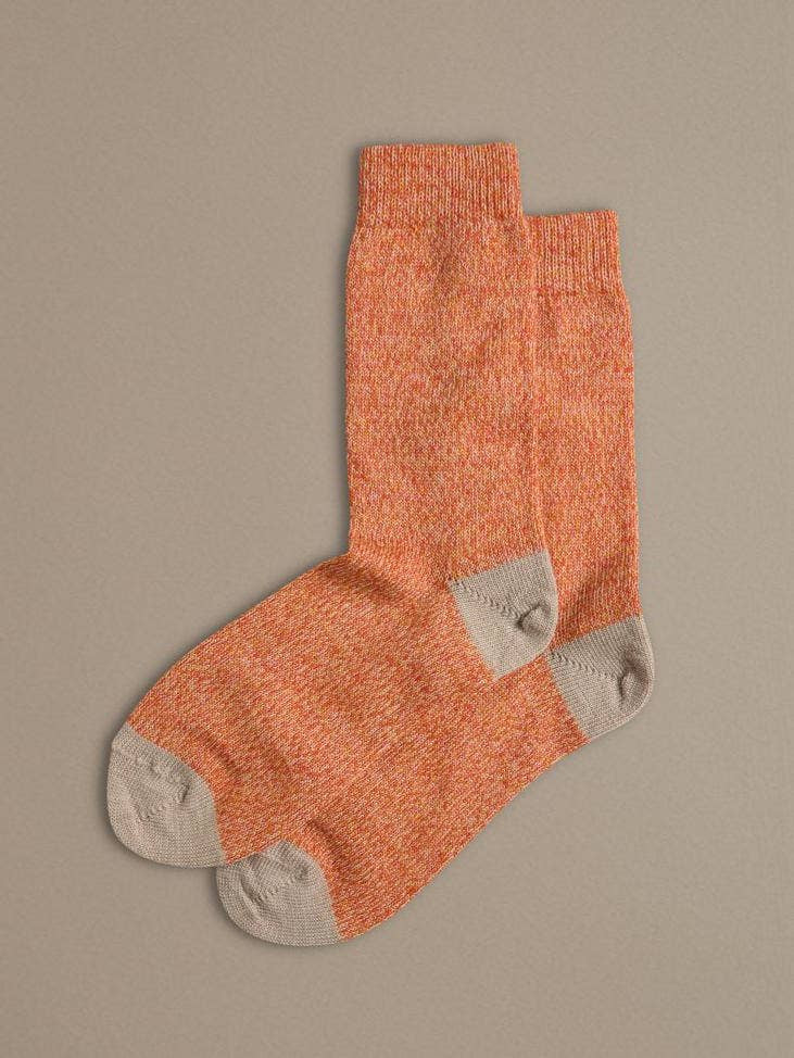 Rove Knitwear Tangerine Fine Merino Wool Socks