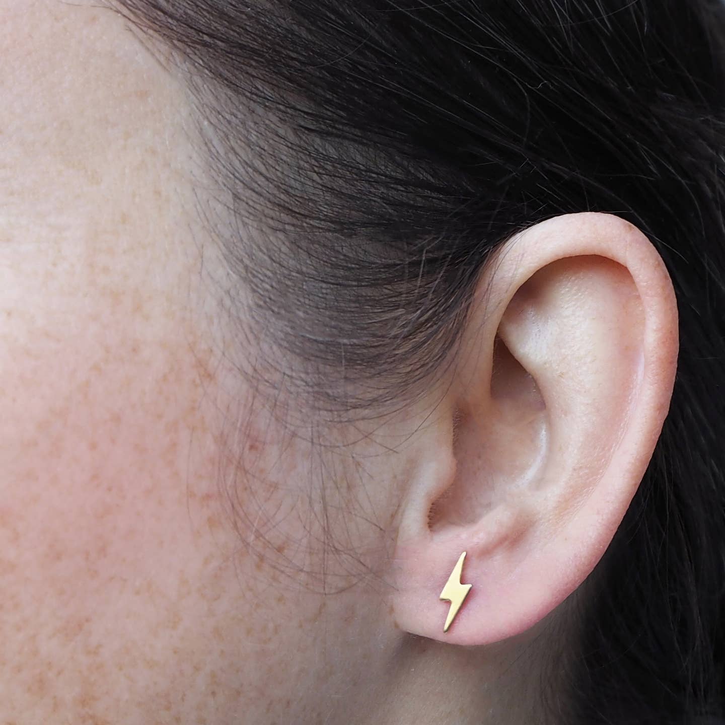 Custom Made Lightning Bolt Stud Earrings