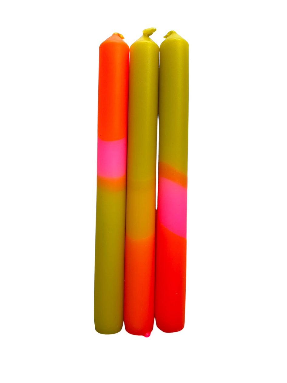 The Colour Emporium Seventies Heaven Dip Dye Candle Trio