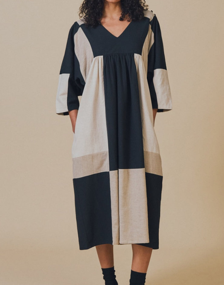 Sideline Betty Mono Mix Dress