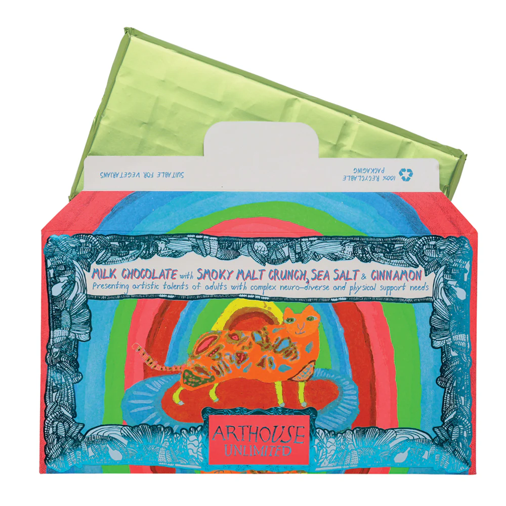 Arthouse Unlimited Milk Chocolate with Smoky Malt Crunch, Sea Salt & Cinnamon
