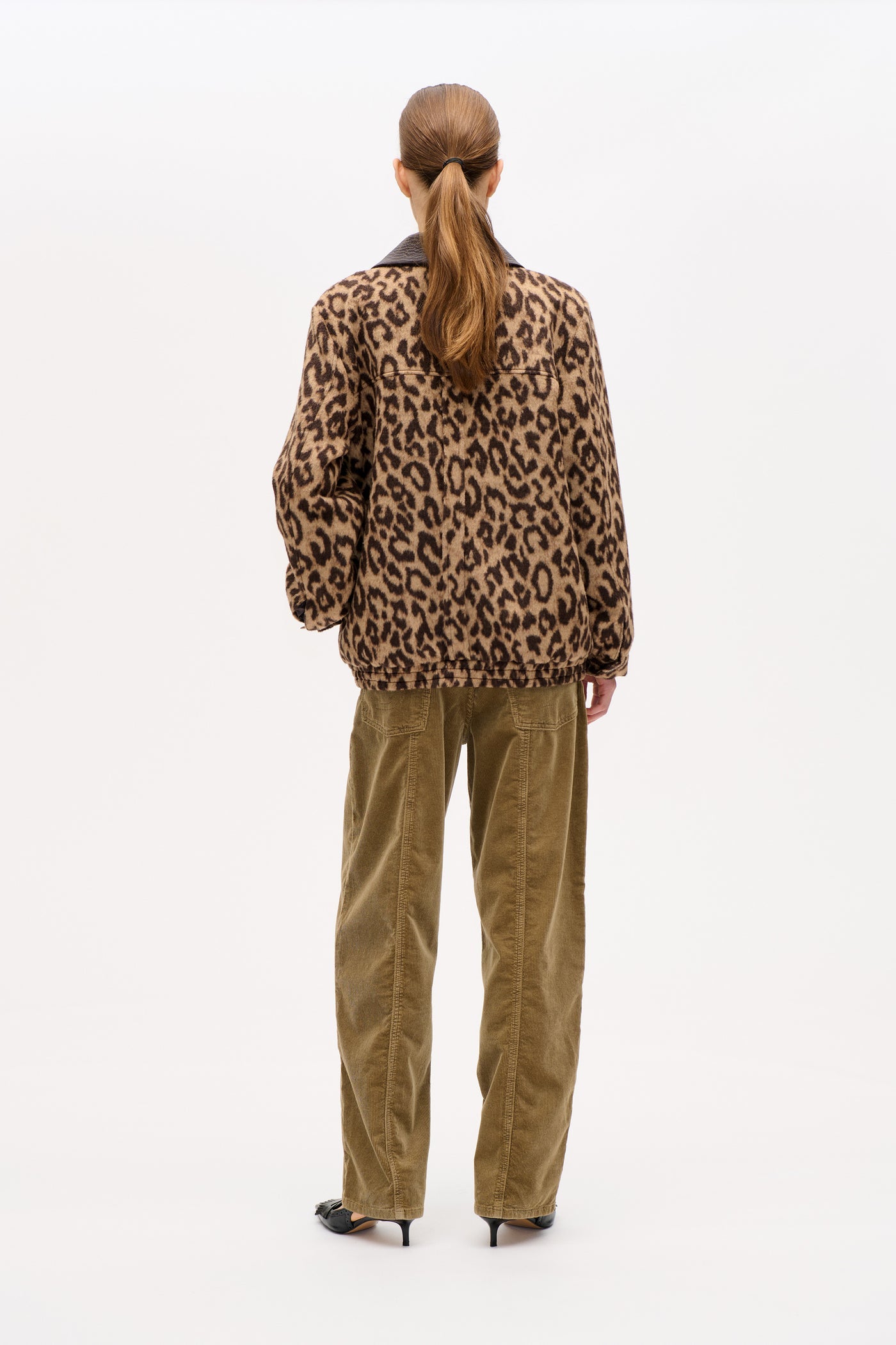 Baum Und Pferdgarten Beline Wool Camel Leopard Coat