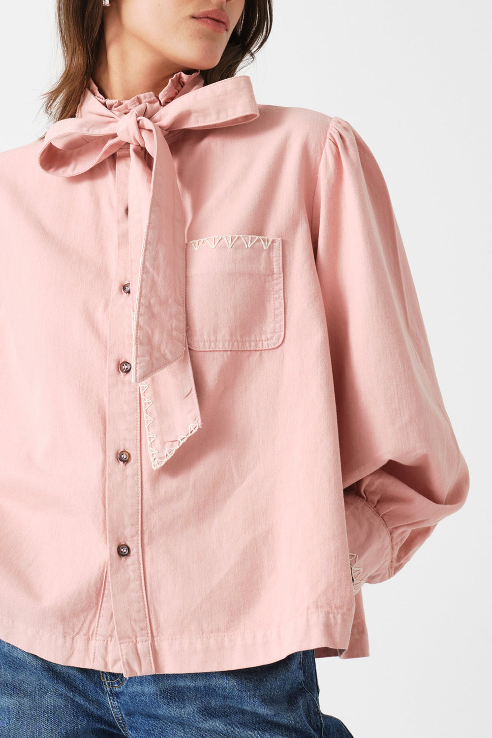 Seventy & Mochi Poet Peony Pink Blouse