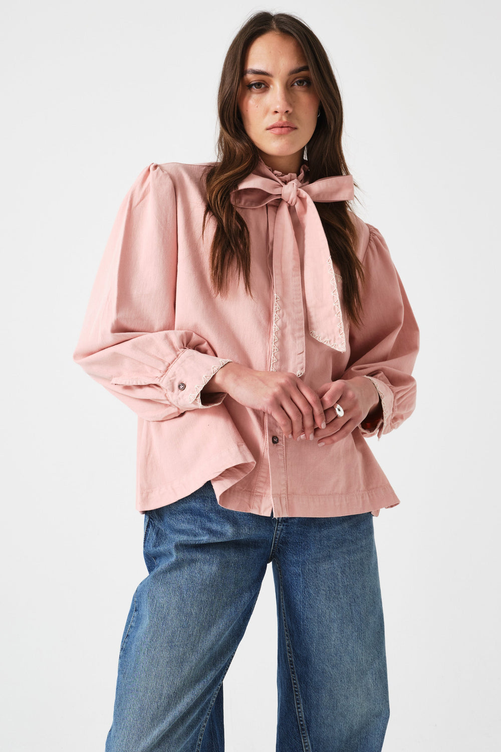 Seventy & Mochi Poet Peony Pink Blouse