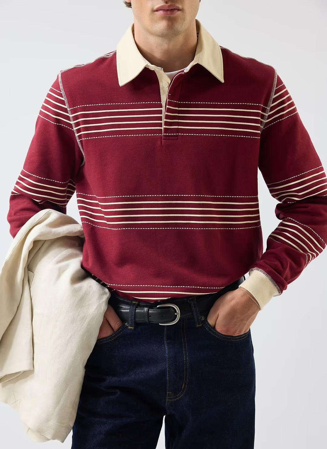 Percival Editor Burgundy Rugby Top