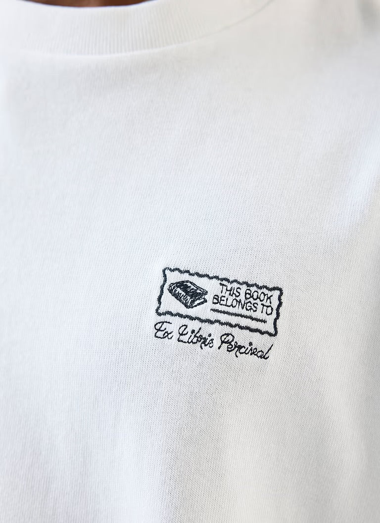 Percival Ex Libris Oversized White T-shirt