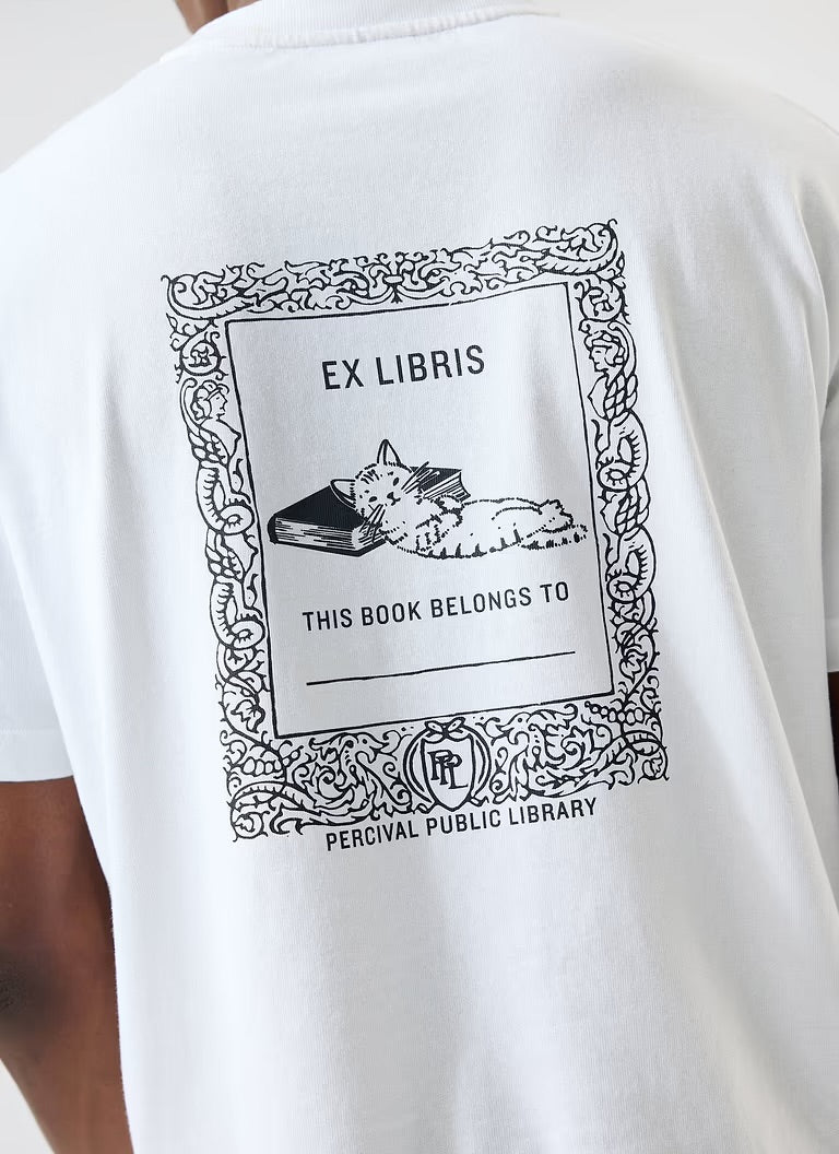 Percival Ex Libris Oversized White T-shirt