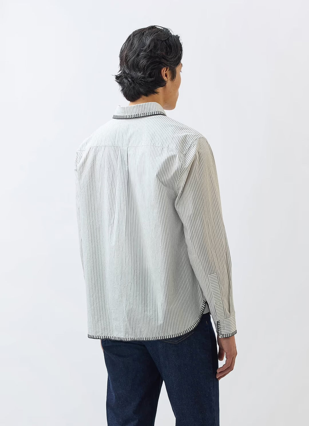 Percival Index Stripe Ecru Shirt