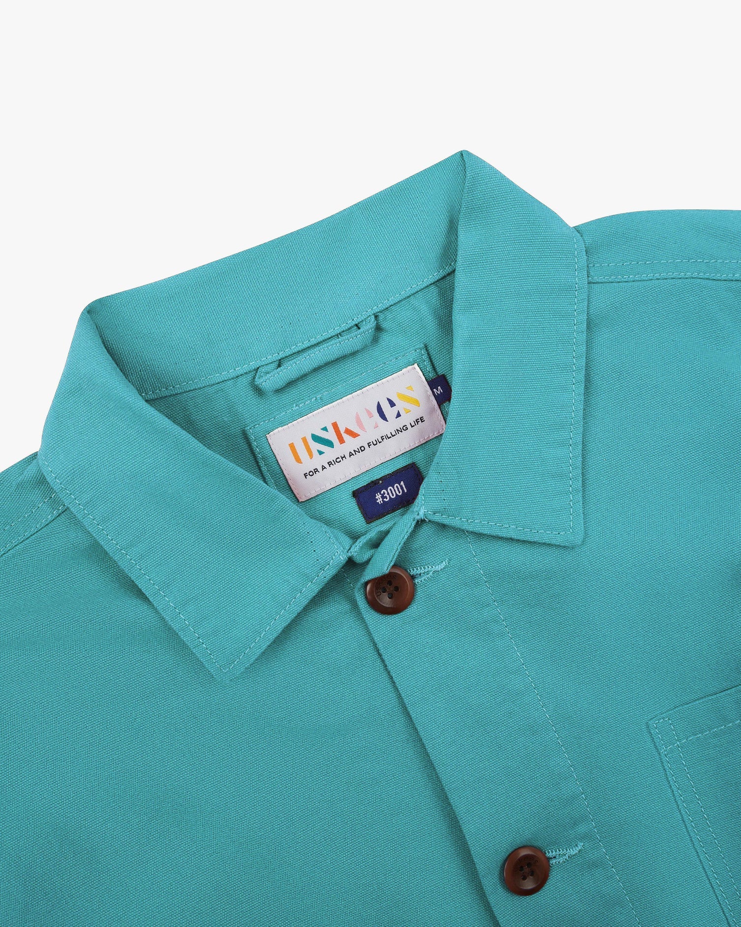 Uskees #3001 Aqua Cotton Overshirt