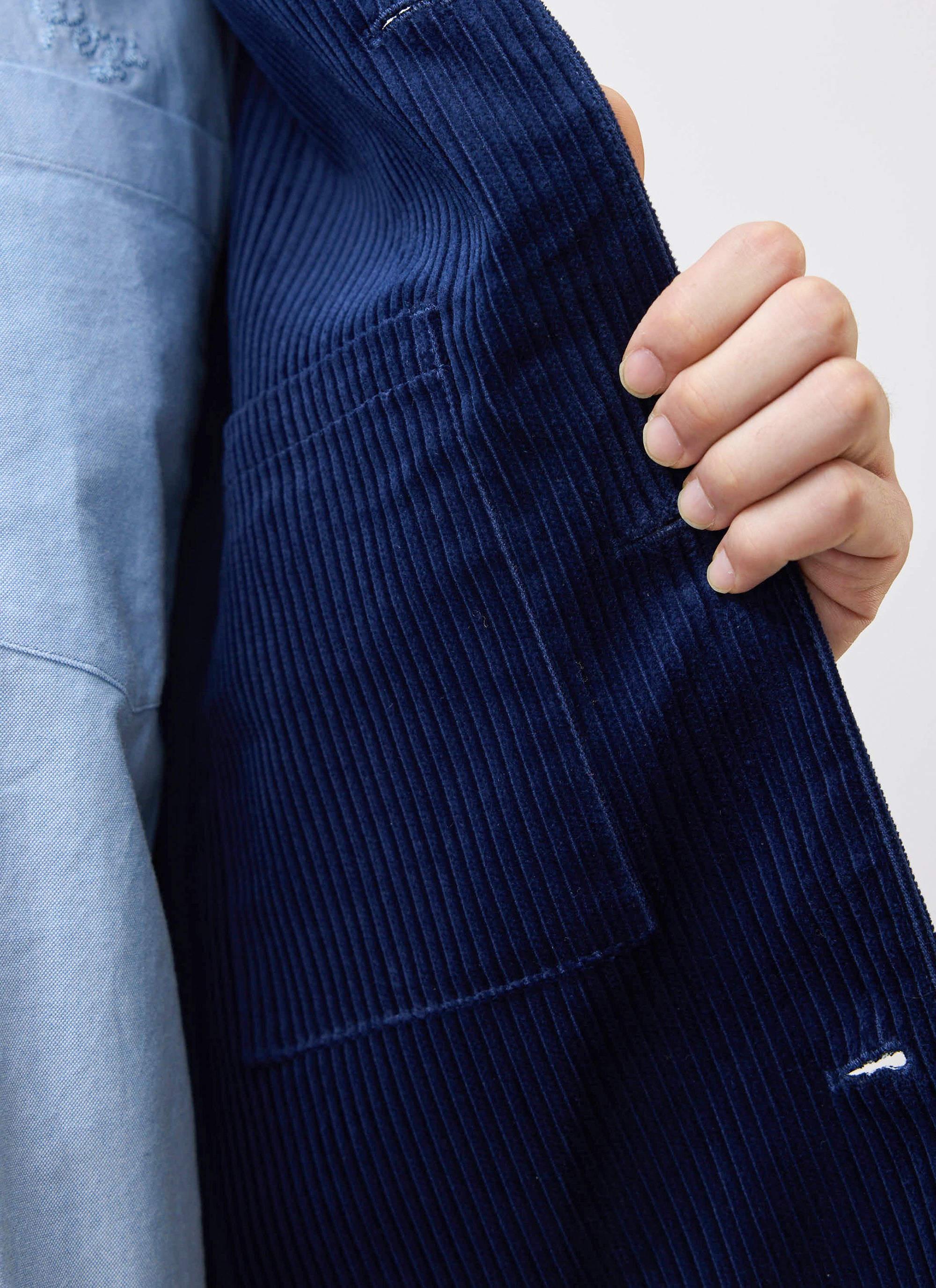 Percival Navy Cord Overshirt