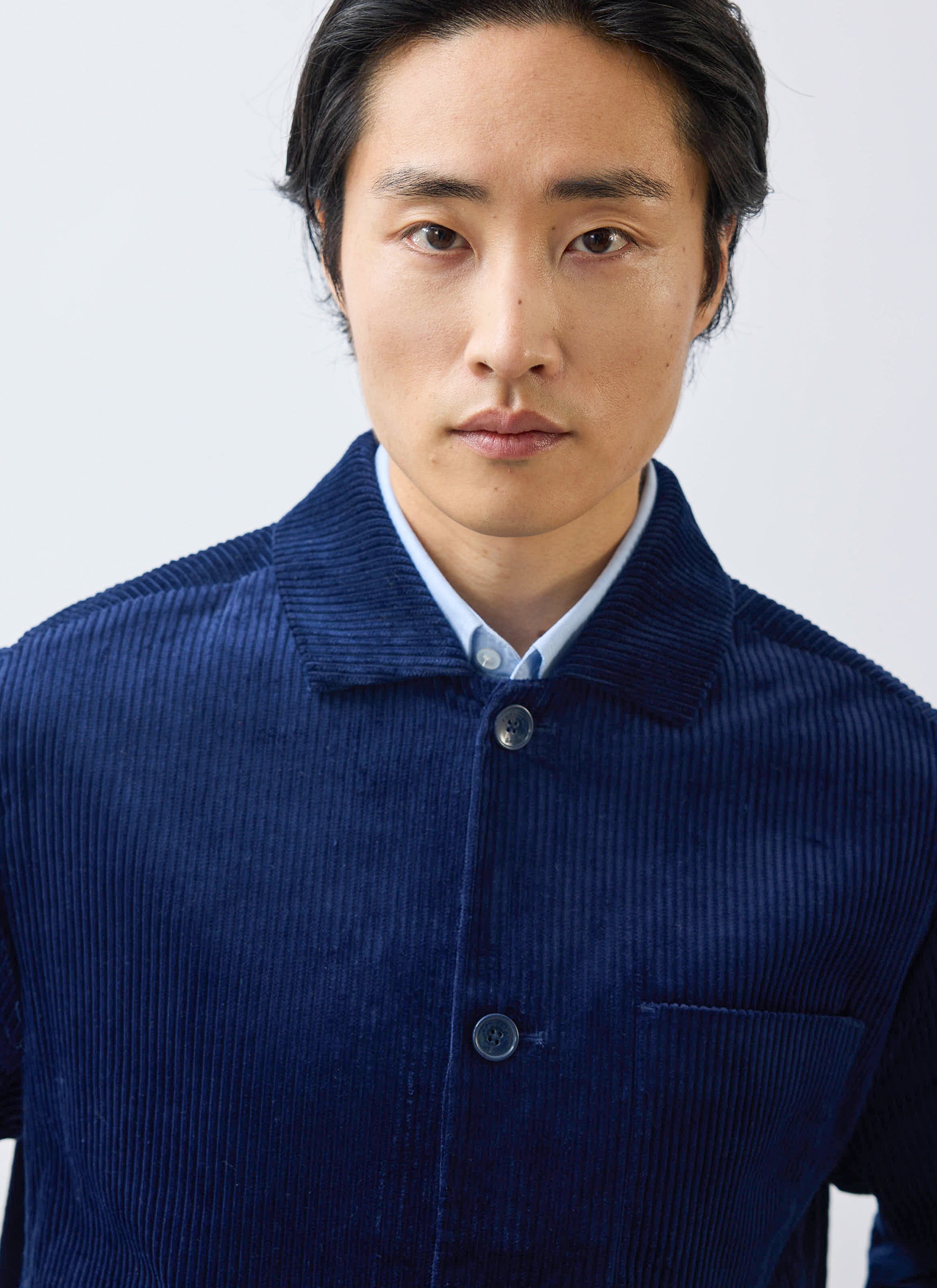 Percival Navy Cord Overshirt