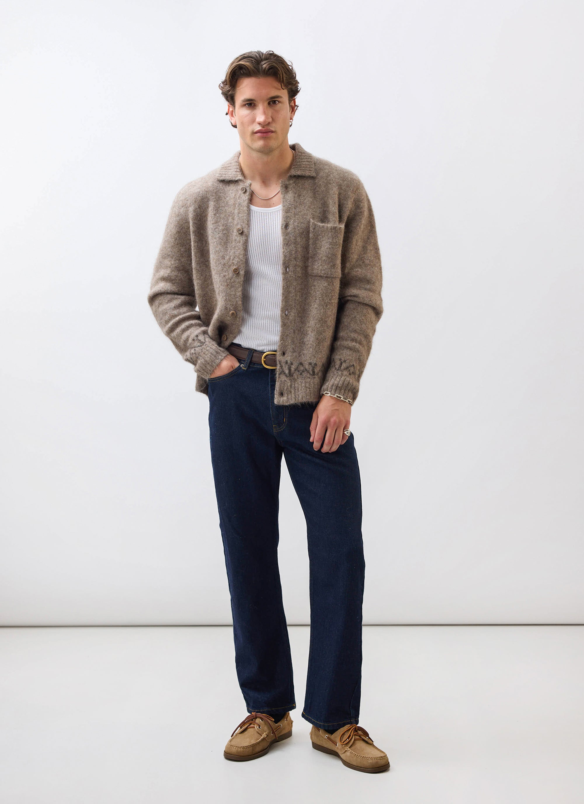Percival Novel Oak Brown Cardigan