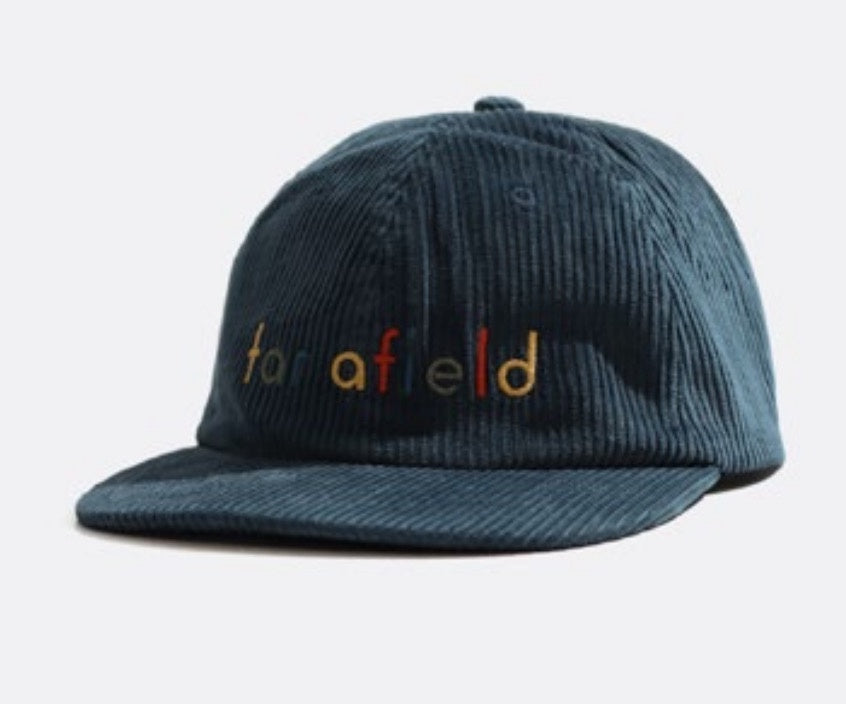 Far Afield Carlos Blue Corduroy Logo Cap