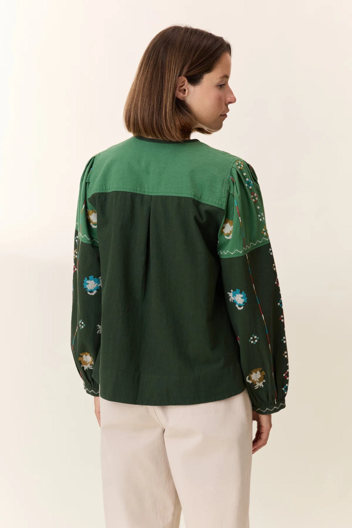 Leon & Harper Chuki Green Blouse