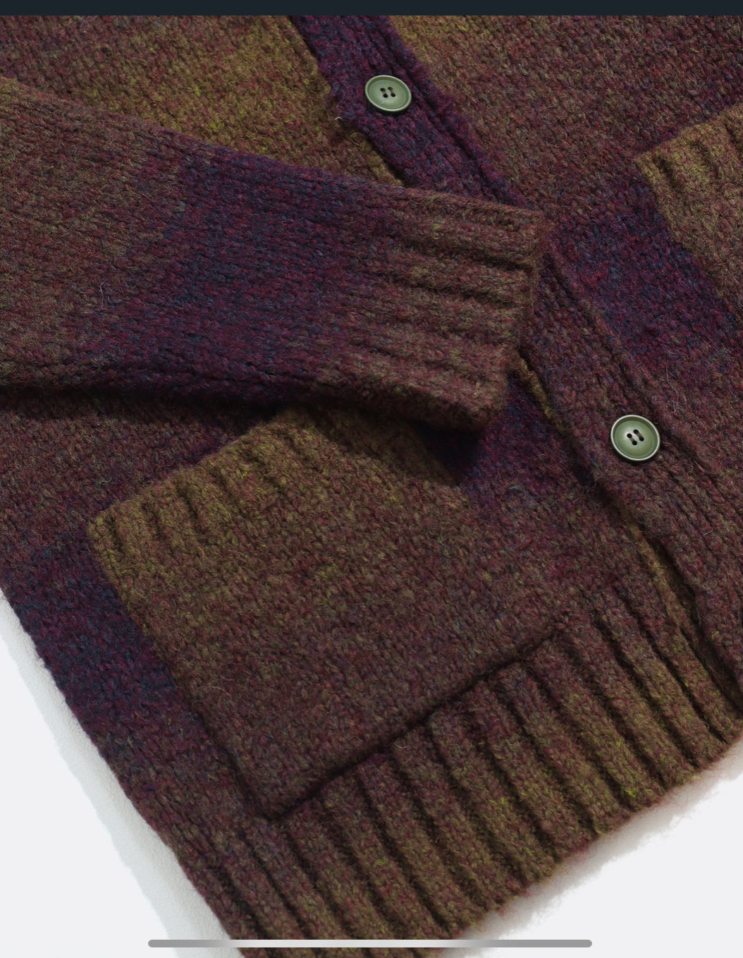 Far Afield Buckley Purple Green Cardigan