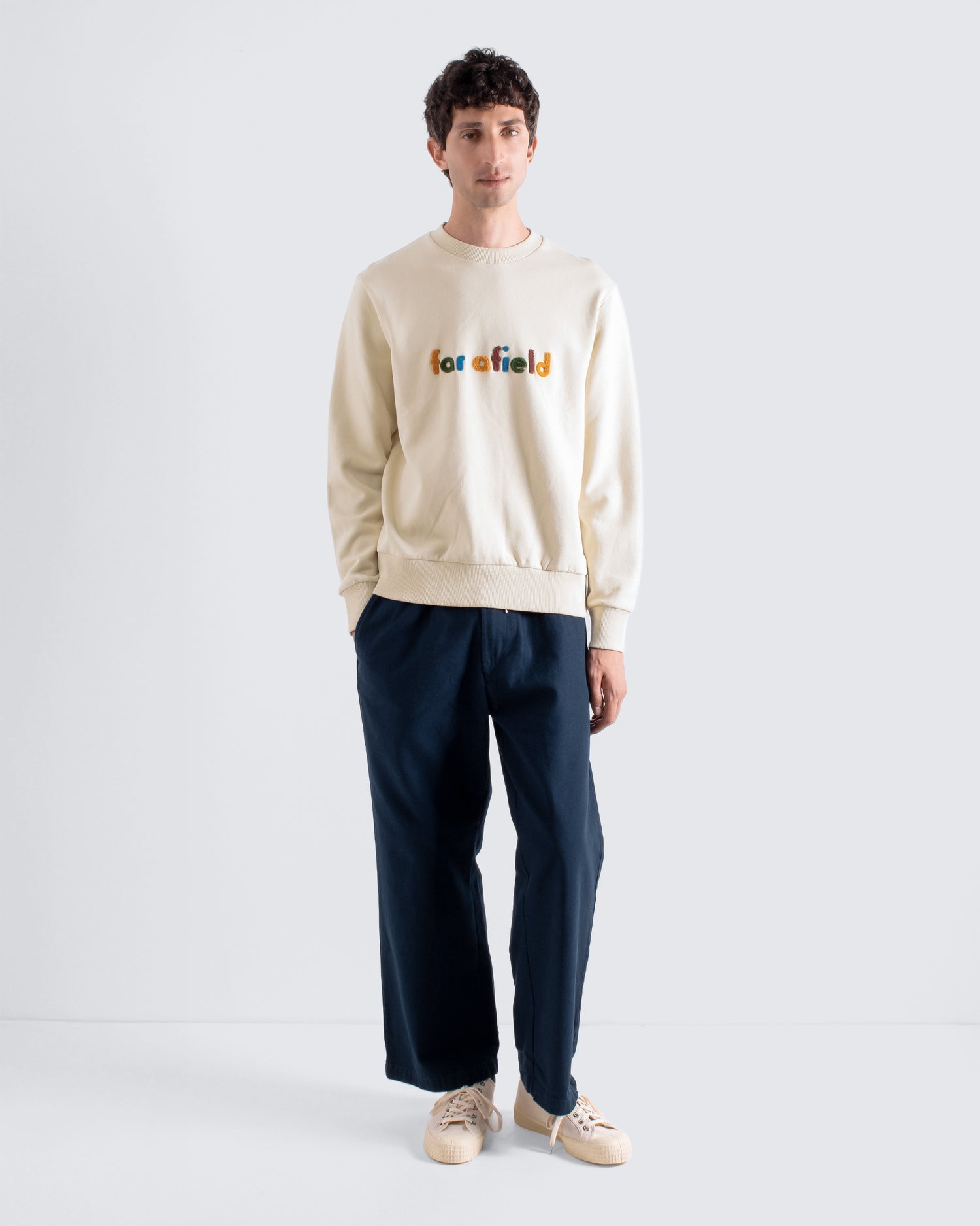 Far Afield Bouclé Logo Stone Sweatshirt