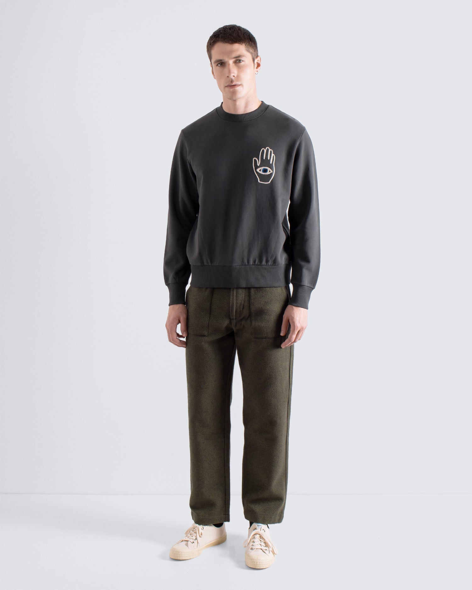 Far Afield Hand & Eye Grey Sweatshirt