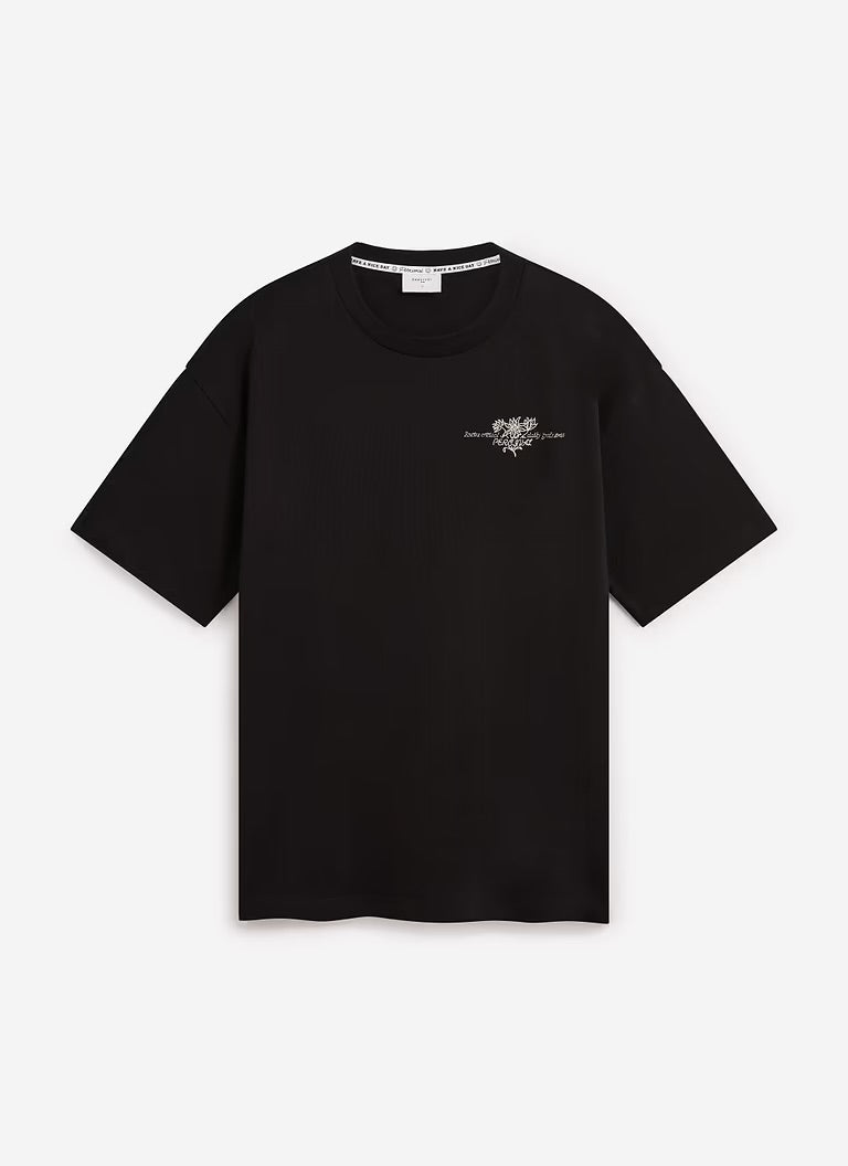 Percival Floral Oversized Black T-shirt
