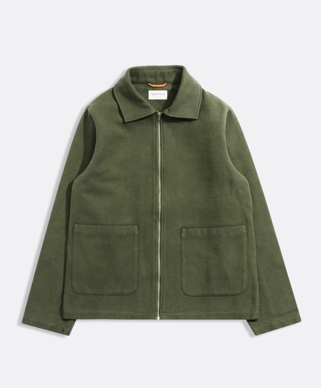 Far Afield Josef Grey/Green Cotton Drill Jacket