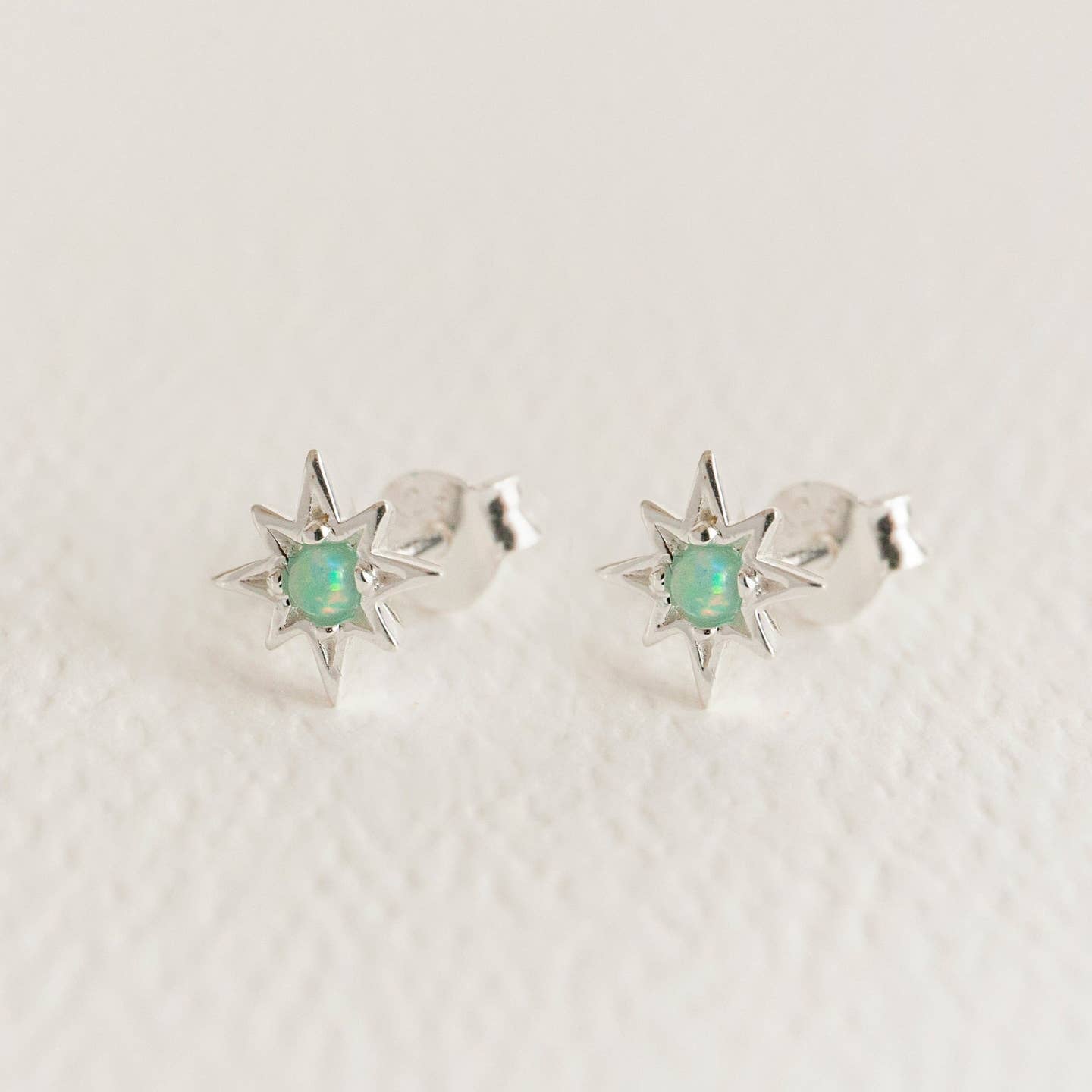 Claire Hill Opal Mini Star Sterling Silver Stud Earrings
