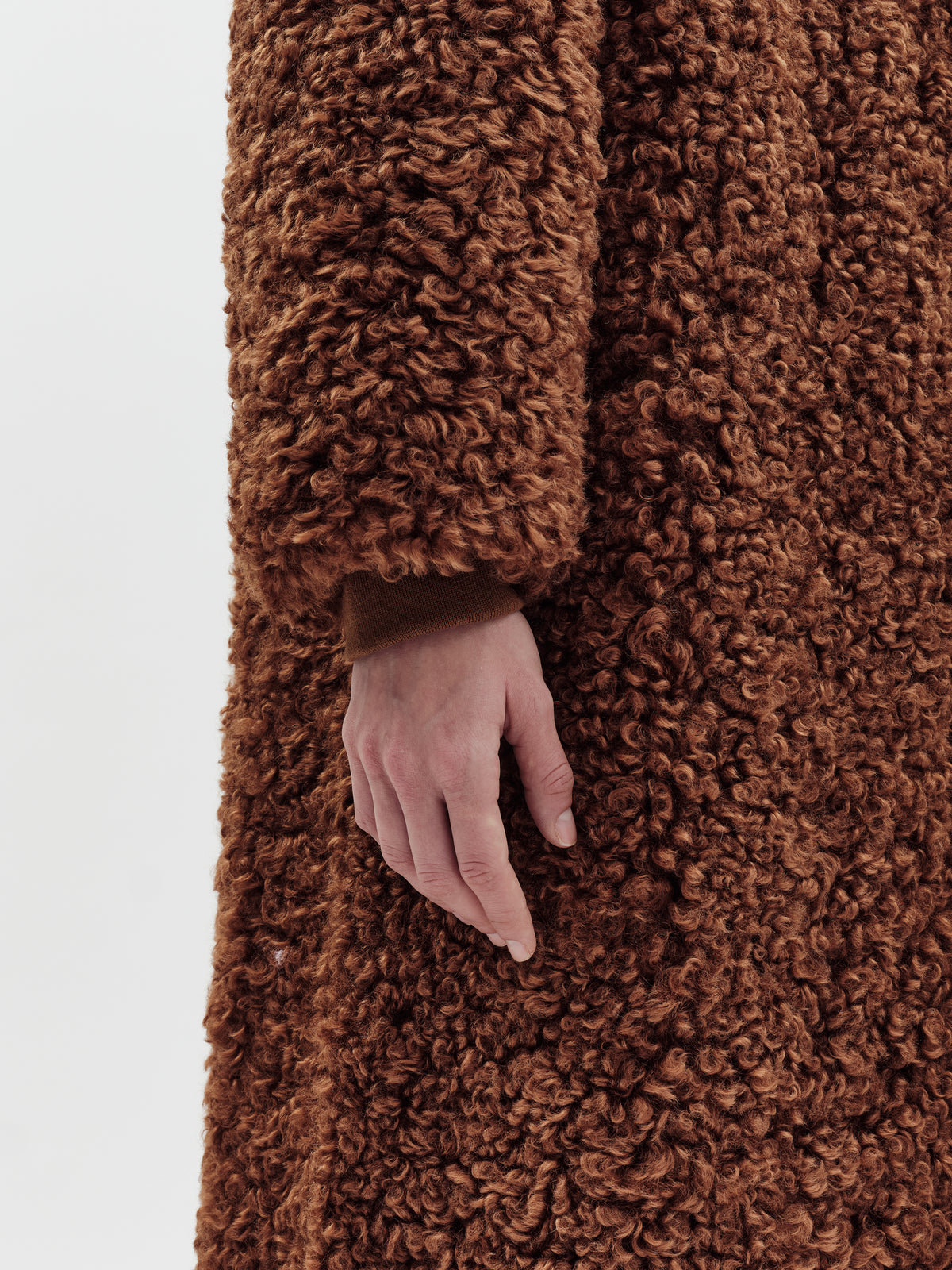 Jakke Arc Brown Faux Borg Coat