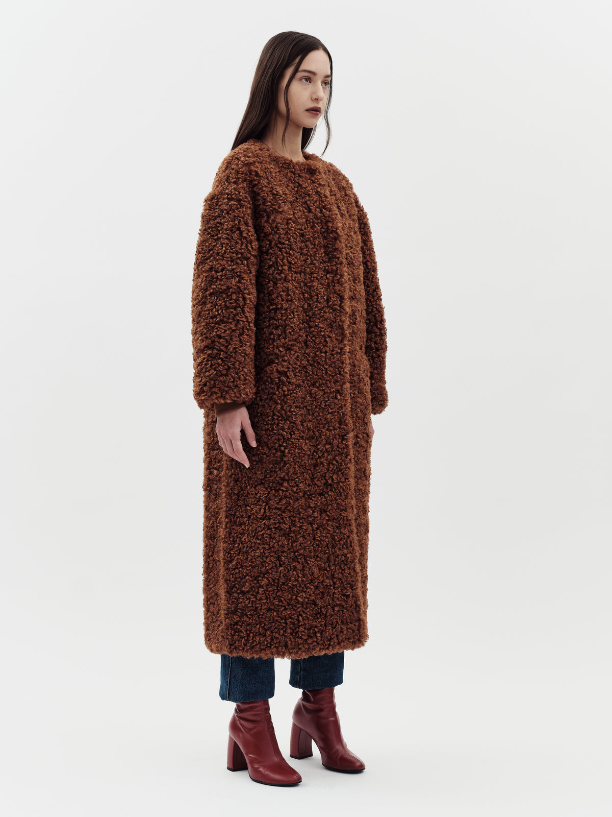 Jakke Arc Brown Faux Borg Coat