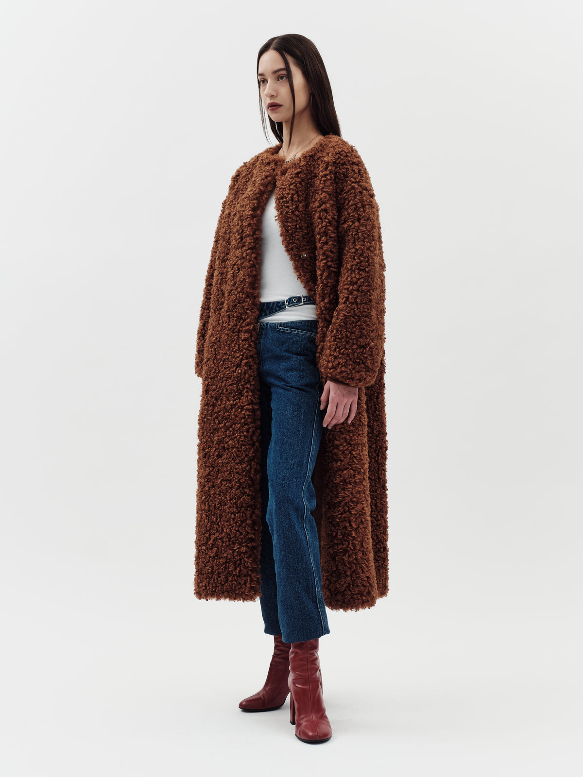 Jakke Arc Brown Faux Borg Coat