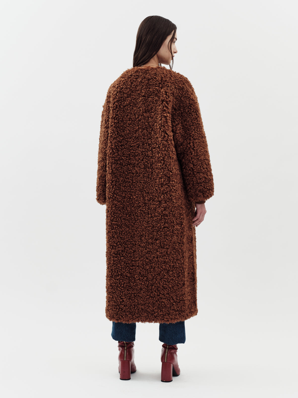 Jakke Arc Brown Faux Borg Coat