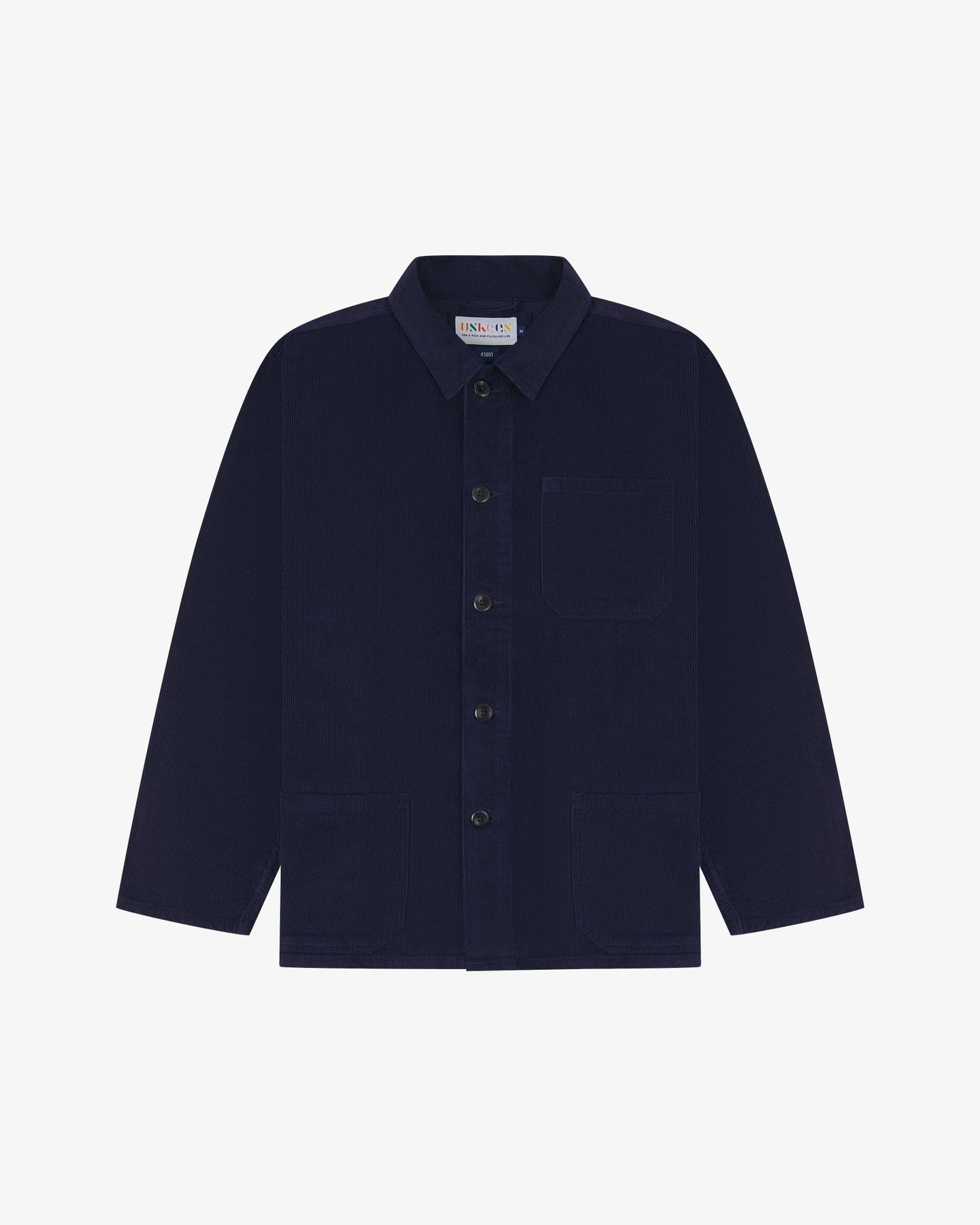 Uskees #3001 Deep Indigo Cord Overshirt