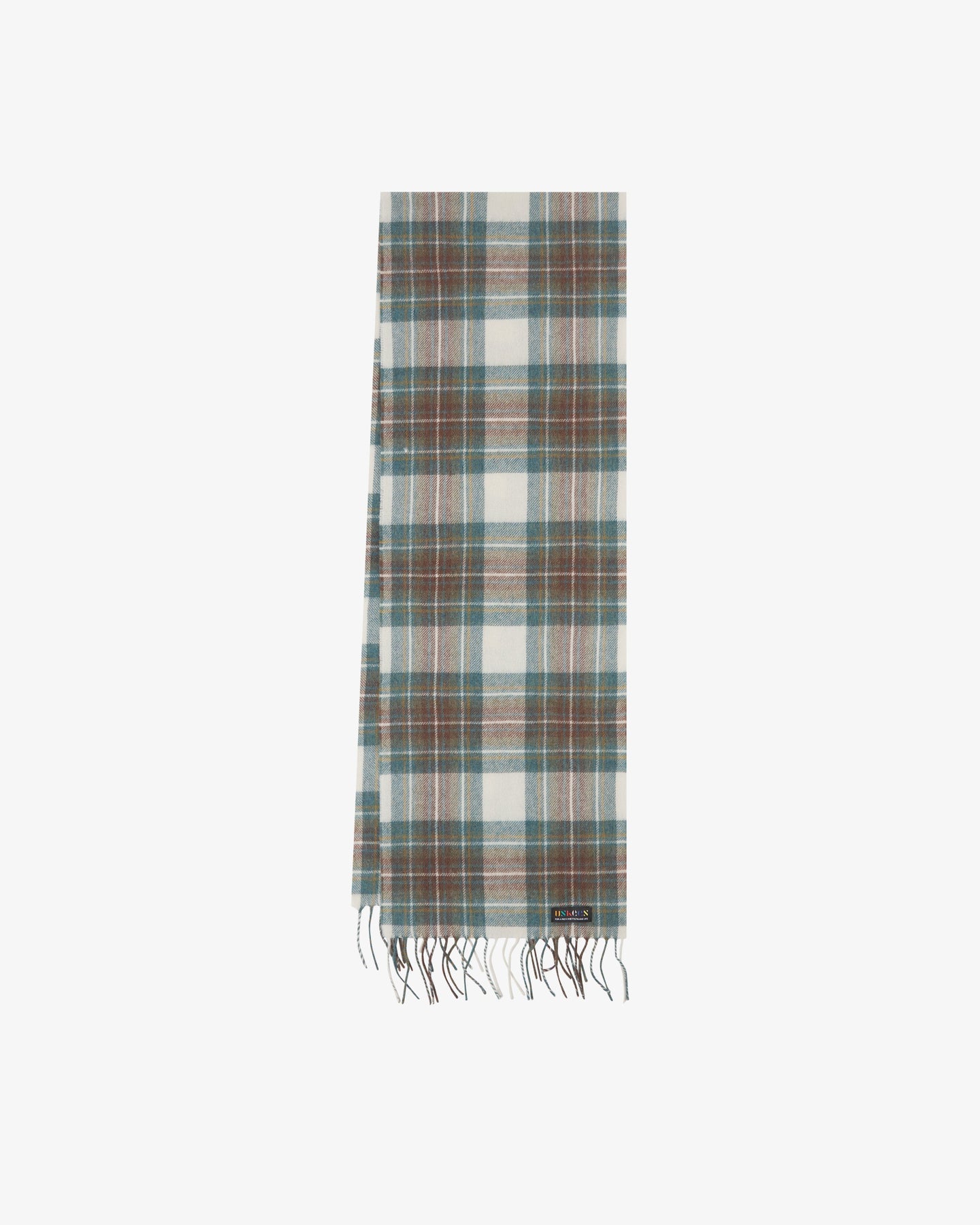 Uskees #4013 Tartan Lambswool Green Scarf