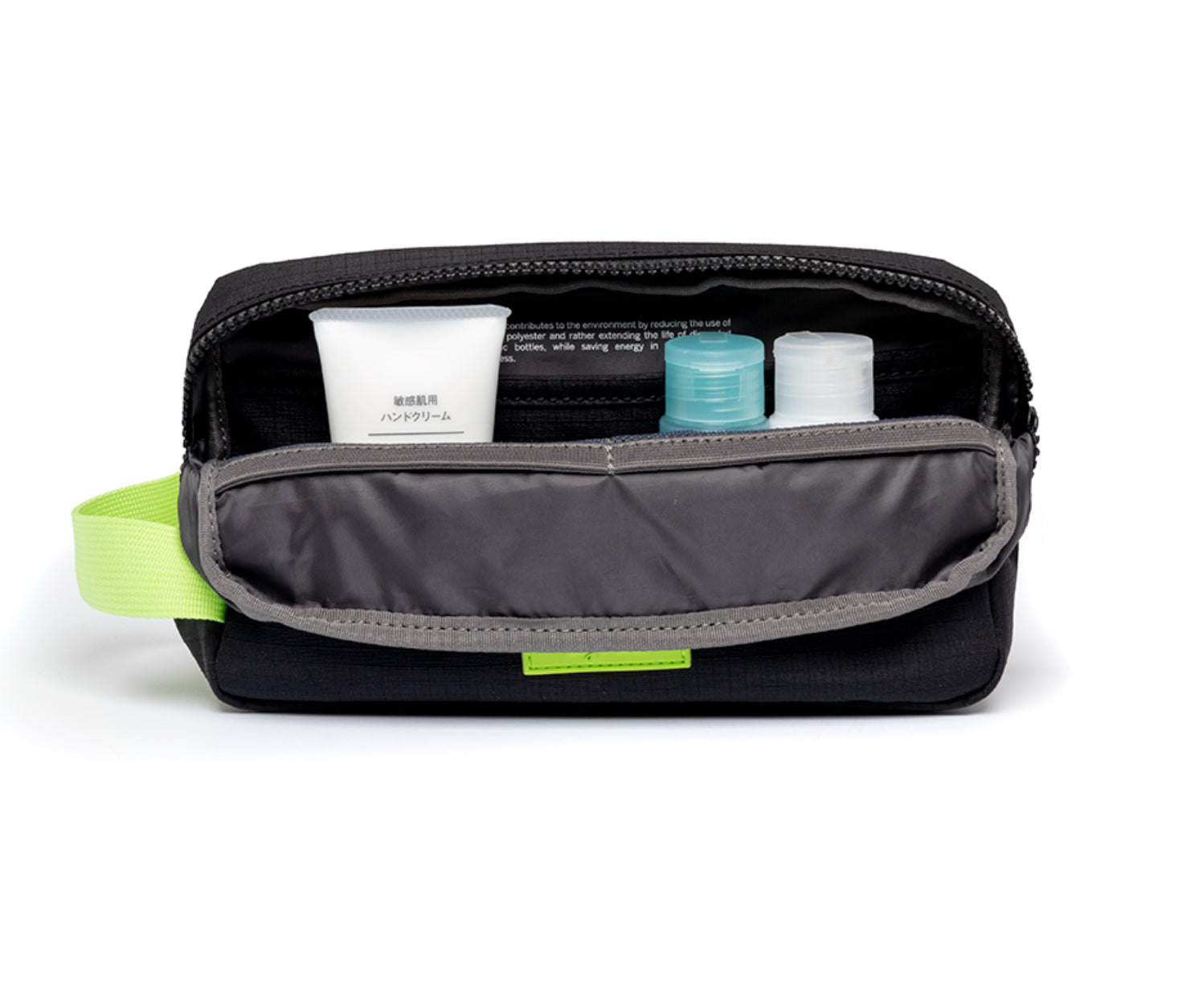 Lefrik Lithe Black Lime Ripstop Washbag