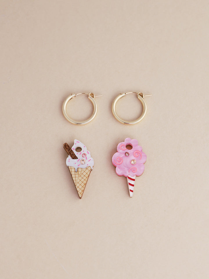 Wolf & Moon Beach Cone Hoop Earrings