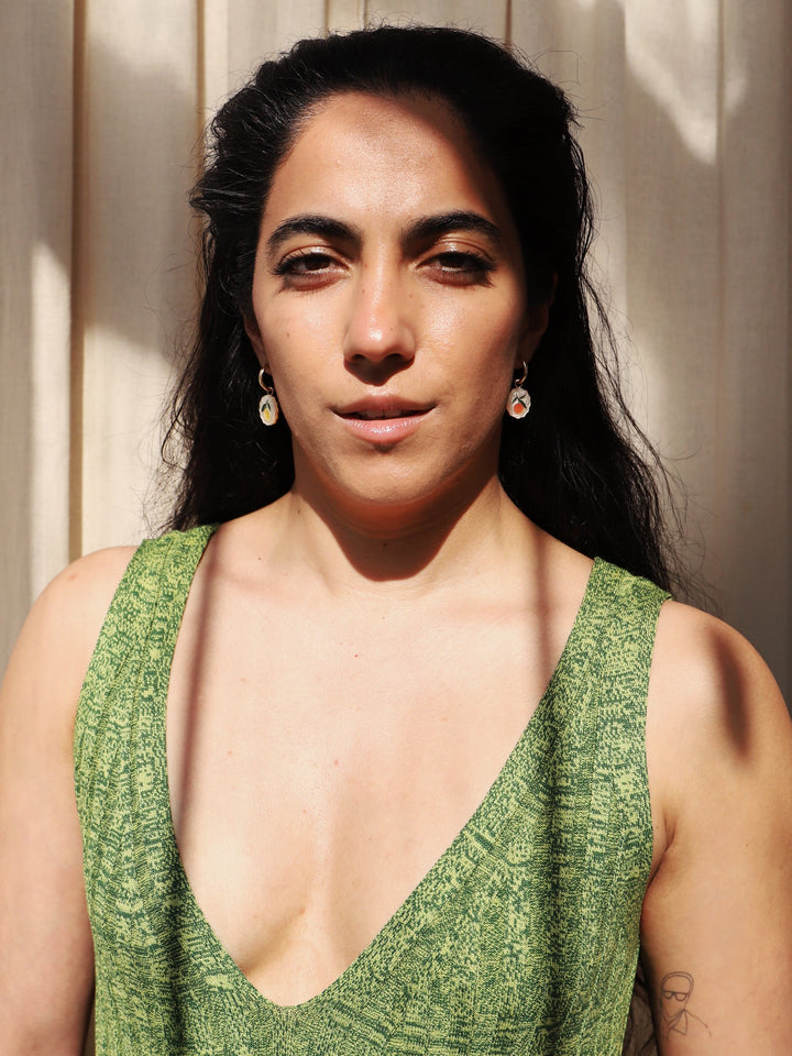 Wolf & Moon Citrus Charm Hoop Earrings