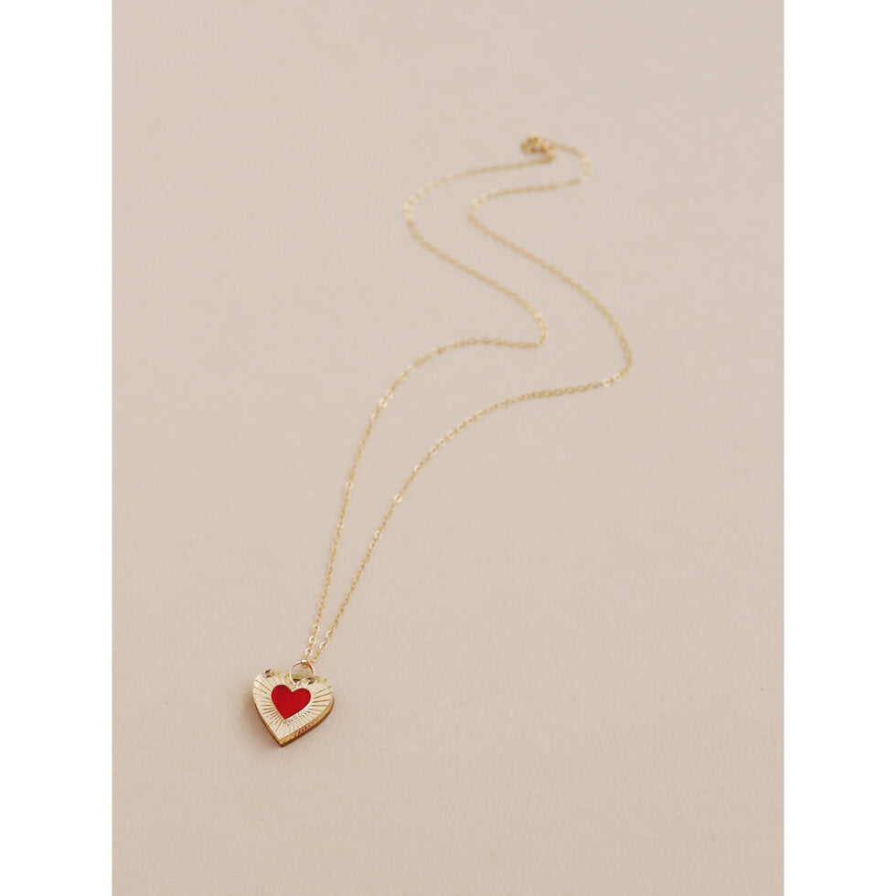 Wolf & Moon Mini Lyra Red Necklace