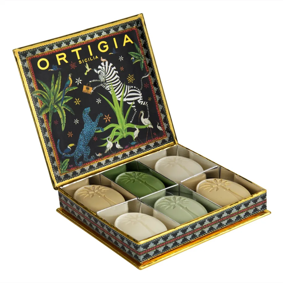 Ortigia Jungle Black Assorted Soap Box