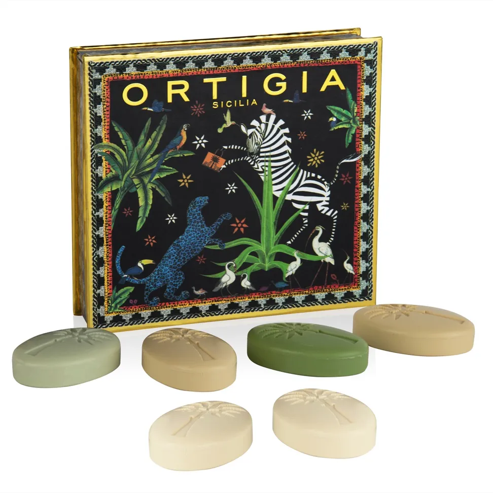 Ortigia Jungle Black Assorted Soap Box