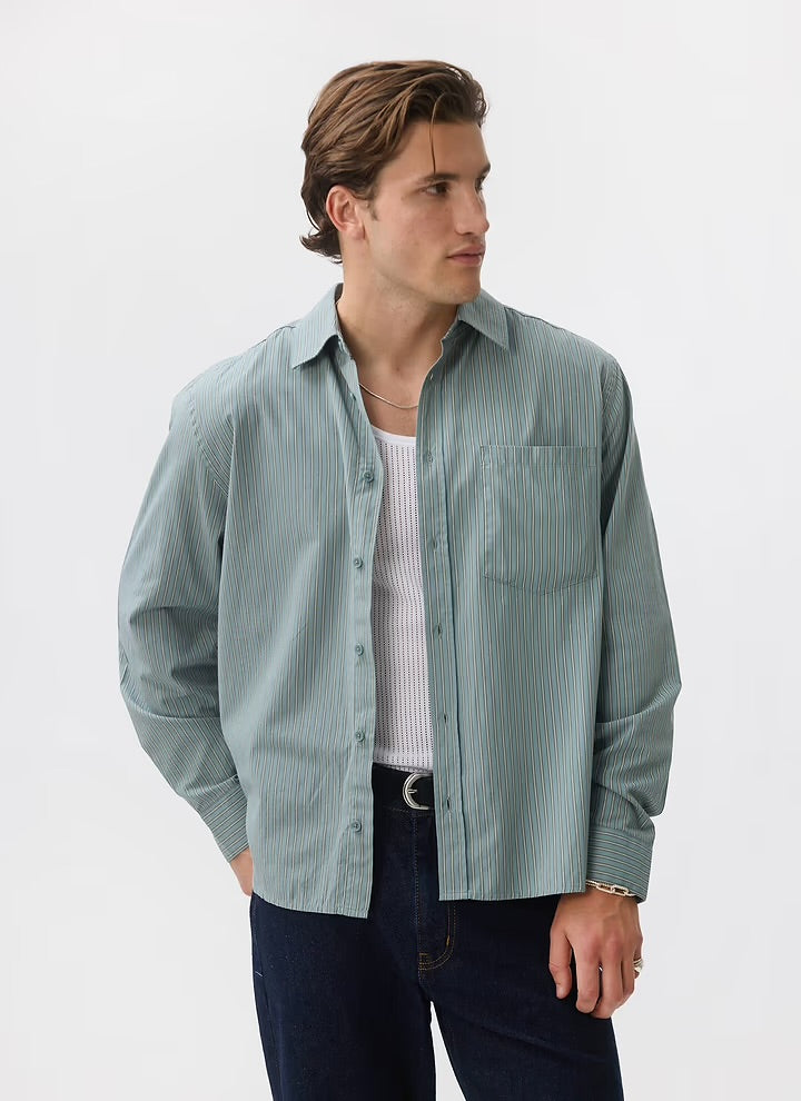 Percival Clancy Blue Stripe Shirt
