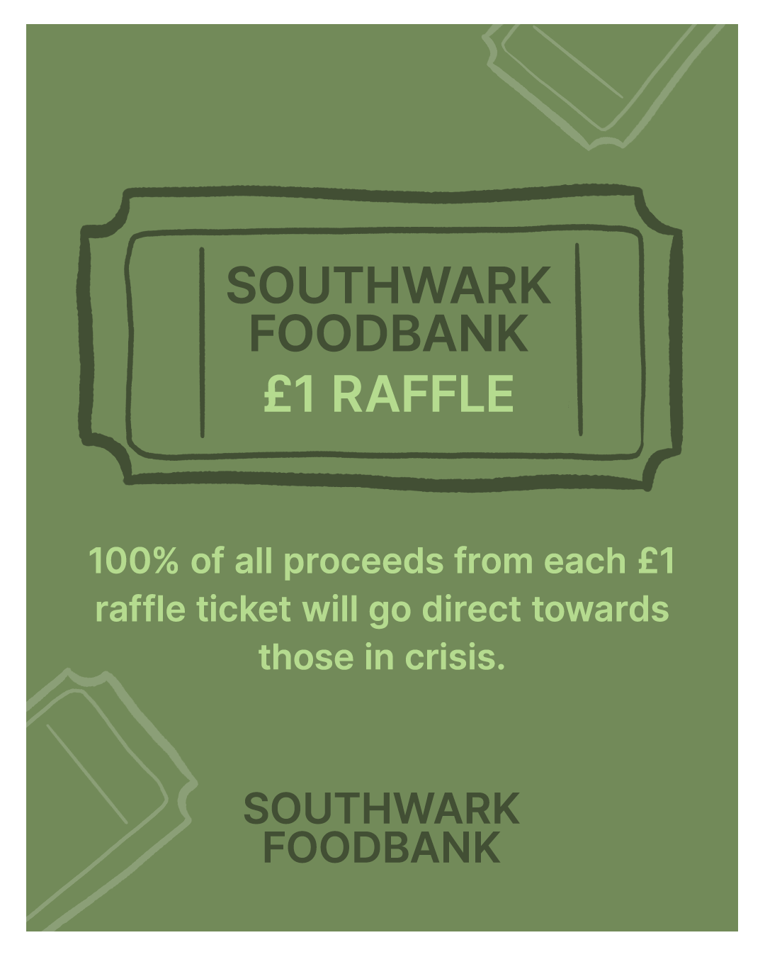 Southwark Foodbank Raffle Ticket