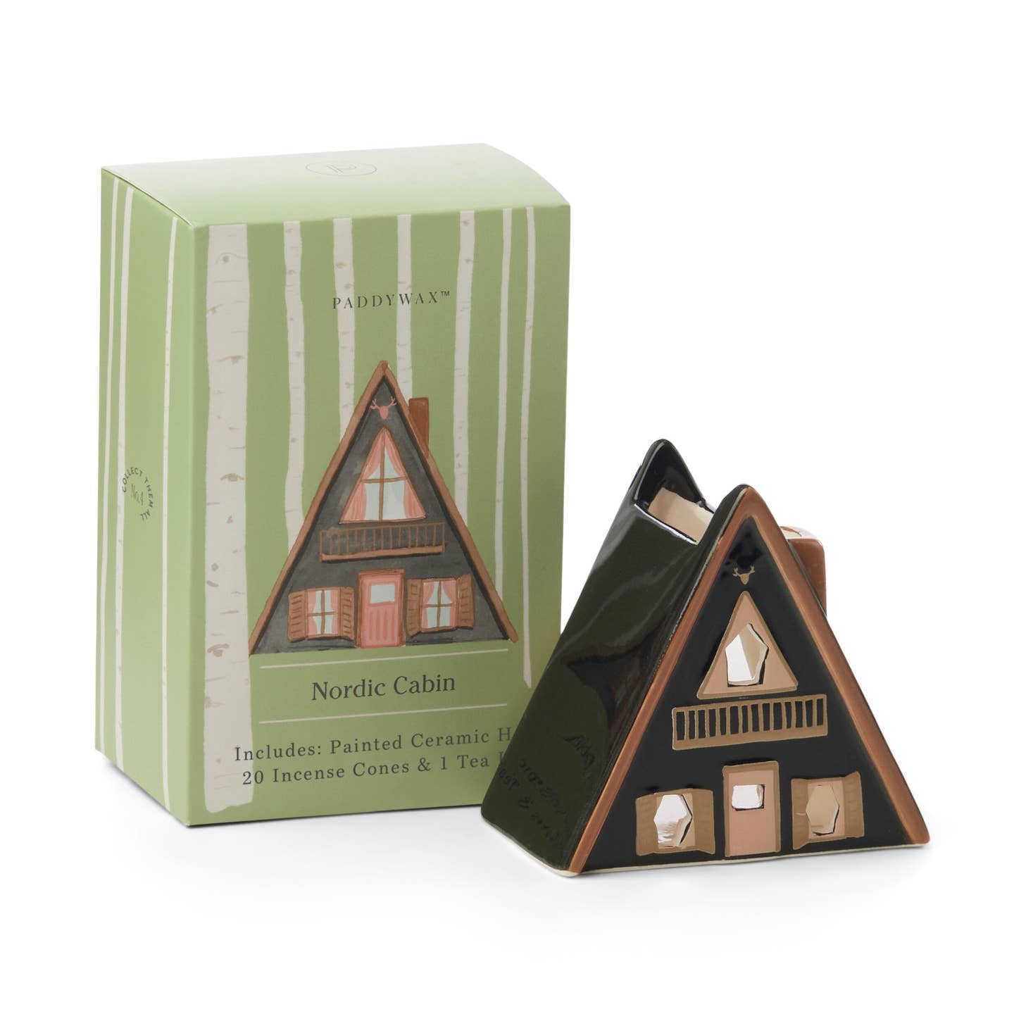 Paddywax Nordic Cabin Ceramic Incense Burner