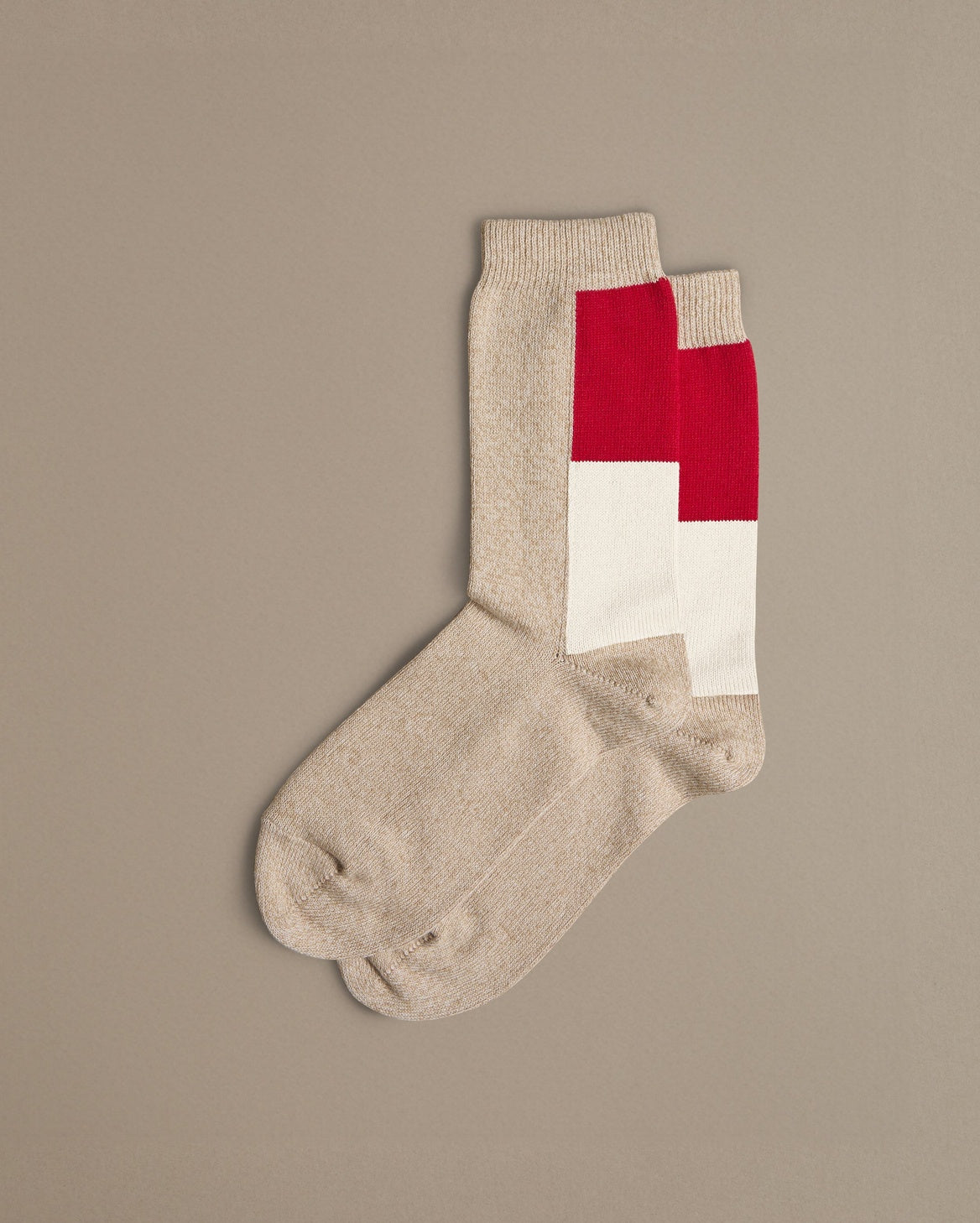Rove Knitwear Abstract Red Cotton Socks