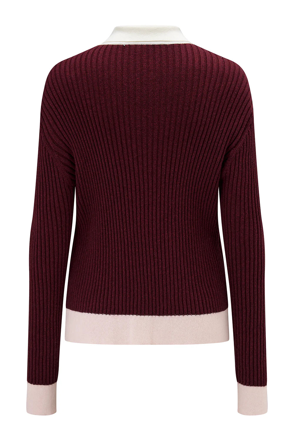 Seventy & Mochi Maude Mulberry Polo Knit Top