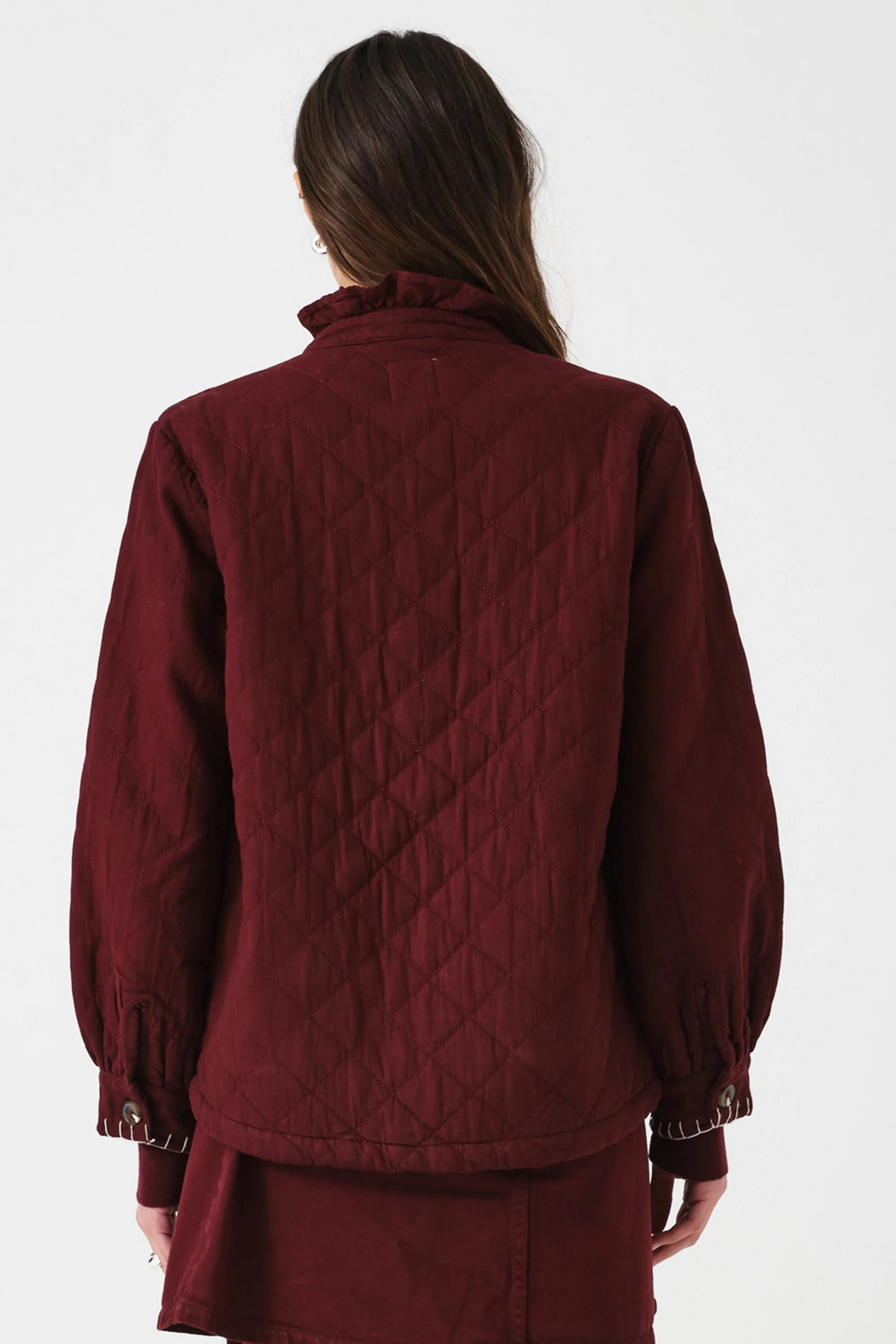 Seventy & Mochi Quilted Pablo Mulberry Jacket