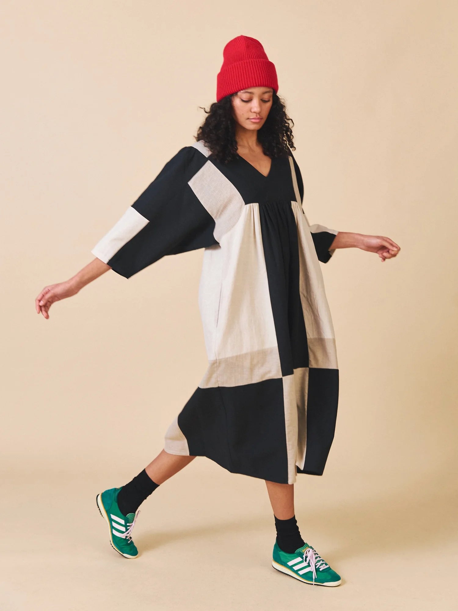 Sideline Betty Mono Mix Dress